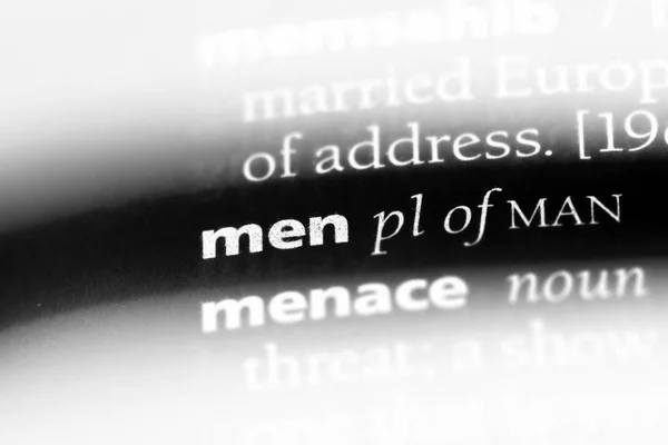 men word in a dictionary. men concept.