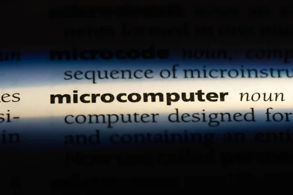 字典中的微型计算机单词 微型计算机概念 — 图库照片