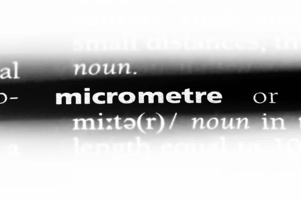 Micrometer Woord Een Woordenboek Micrometer Concept — Stockfoto