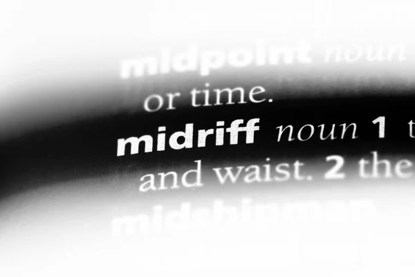 Midriff Word Dictionary Концепция Midriff — стоковое фото