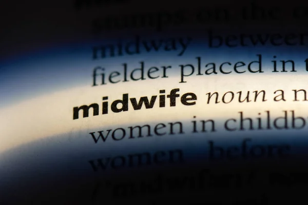 Midwife Word Dictionary Midwife Concept — Stock Photo, Image