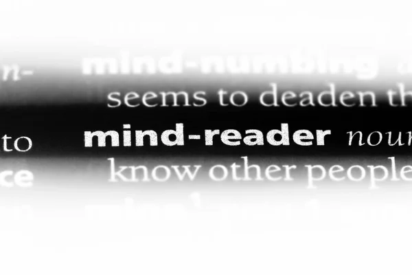 Αναγνώστης Μυαλό Λέξη Ένα Λεξικό Αναγνώστης Μυαλό Έννοια — Φωτογραφία Αρχείου