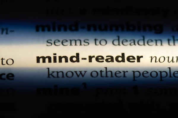 Mind Reader Word Dictionary Mind Reader Concept — Stock Photo, Image