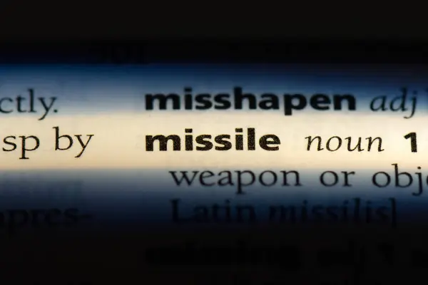 Raketenwort Einem Wörterbuch Raketenkonzept — Stockfoto