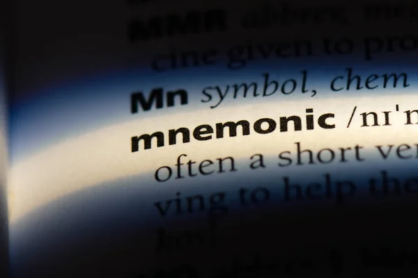 Ein Nemonisches Wort Einem Wörterbuch Mnemonisches Konzept — Stockfoto