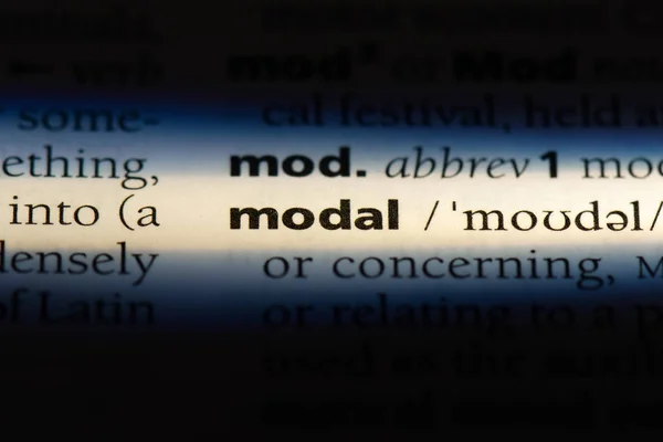 Palavra Modal Dicionário Conceito Modal — Fotografia de Stock