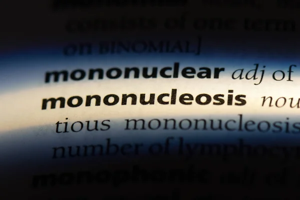 Mononucleosis Słowo Słowniku Koncepcja Mononucleosis — Zdjęcie stockowe