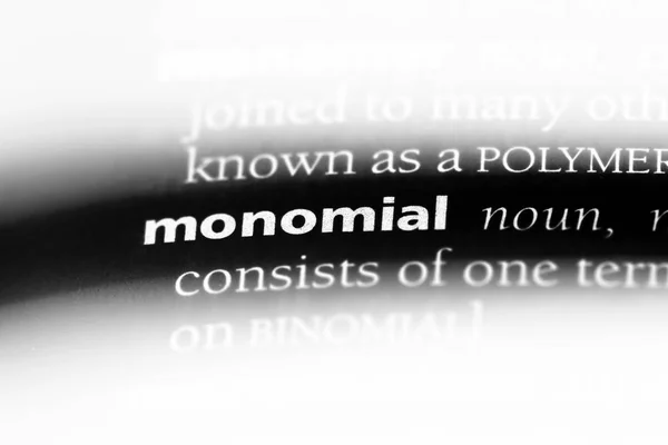 Monomial Word Dictionary Monomial Concept — Stock Photo, Image