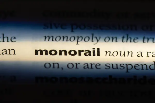 Palavra Monotrilho Dicionário Conceito Monotrilho — Fotografia de Stock