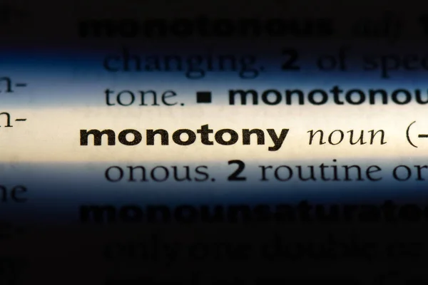 Palavra Monotonia Dicionário Conceito Monotonia — Fotografia de Stock
