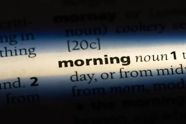 Ранкове Слово Словнику Концепція Ранку — стокове фото