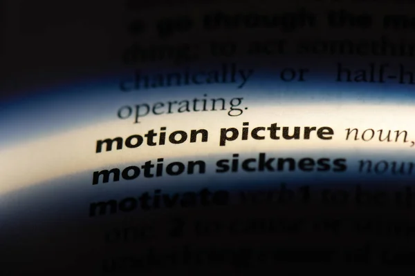 Motion Picture Word Dictionary Motion Picture Concept — Stock Photo, Image