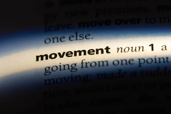 Движущее Слово Словаре Концепция Движения — стоковое фото