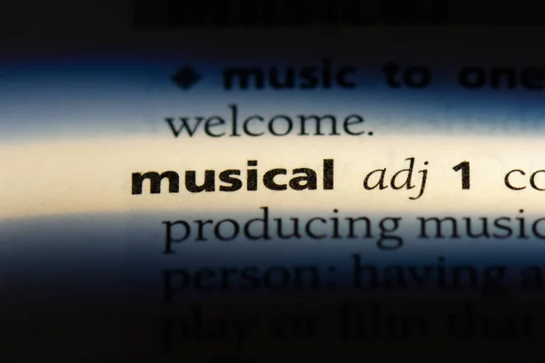 Musical Word Dictionary Musical Concept — Stock Photo, Image