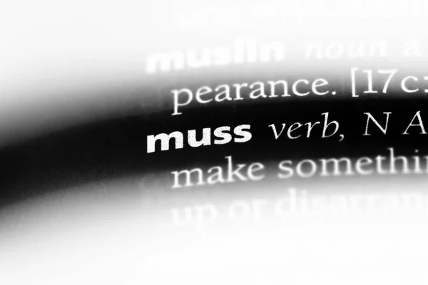 Λεκτική Λέξη Λεξικό Έννοια Muss — Φωτογραφία Αρχείου