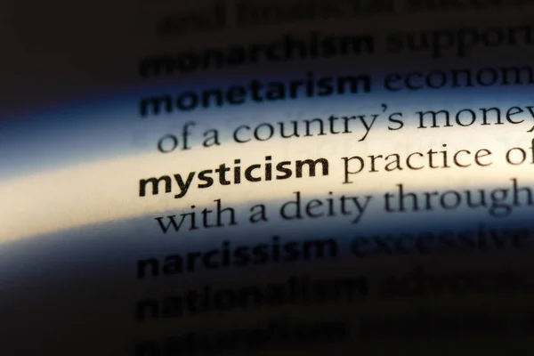Palavra Misticismo Dicionário Conceito Misticismo — Fotografia de Stock