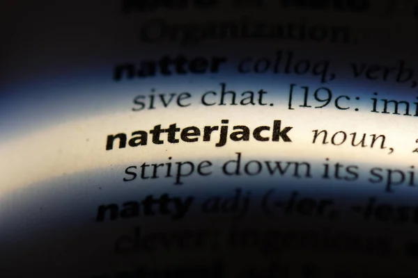 Natterjack 词典中的单词 Natterjack — 图库照片