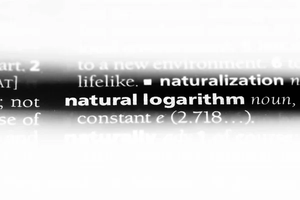 辞書で単語を自然対数 自然対数の概念 — ストック写真