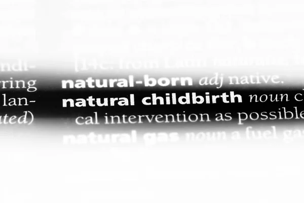 Poród Naturalny Wyraz Słowniku Poród Naturalny Koncepcja — Zdjęcie stockowe
