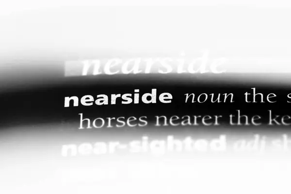 Nearside Λέξη Ένα Λεξικό Nearside Έννοια — Φωτογραφία Αρχείου