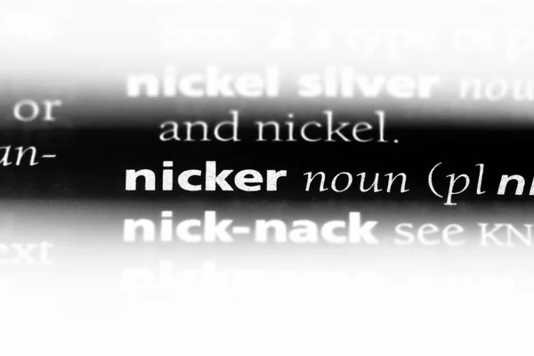 사전에 Nicker 단어입니다 Nicker — 스톡 사진