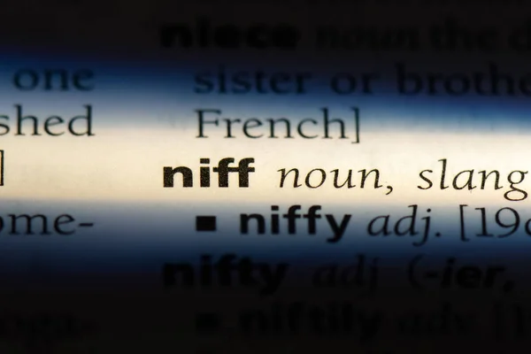 Niff Słowo Słowniku Niff Koncepcja — Zdjęcie stockowe