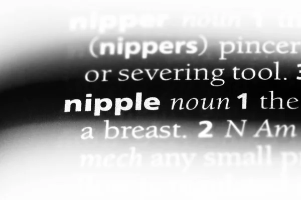 Nipple Word Dictionary Nipple Concept — Stock Photo, Image