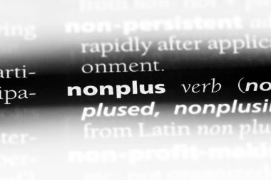 bir sözlüğü'ndeki sözcüğü nonplus. hayret konsept.