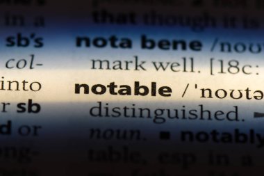 kayda değer tek kelimeyle bir sözlük. dikkate değer kavramı.