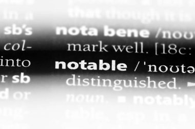 kayda değer tek kelimeyle bir sözlük. dikkate değer kavramı.