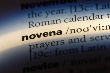 Novena Word'de bir sözlük. Novena kavramı.