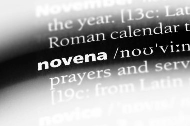 Novena Word'de bir sözlük. Novena kavramı.