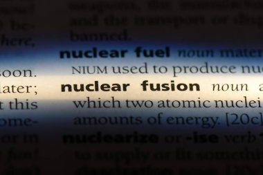 nükleer füzyon Word'de bir sözlük. nükleer füzyon kavramı.