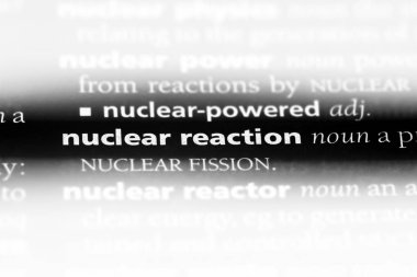 nükleer reaksiyon Word'de bir sözlük. nükleer reaksiyon kavramı.