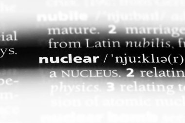 bir sözlüğü'ndeki nükleer sözcüğü. Nükleer kavramı.