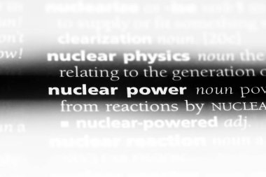 nükleer enerji Word'de bir sözlük. nükleer enerji kavramı.