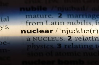 bir sözlüğü'ndeki nükleer sözcüğü. Nükleer kavramı.