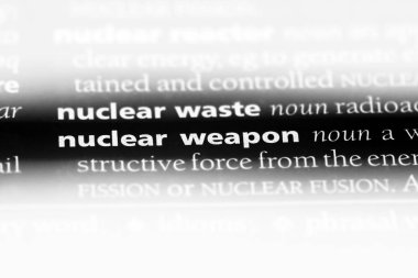 nükleer silah Word'de bir sözlük. nükleer silah kavramı.
