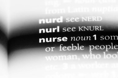 Hemşire Word'de bir sözlük. Hemşire kavramı.