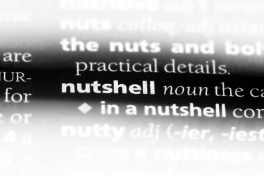 Özet olarak Word'de bir sözlük. fındık kabuğu kavramı.