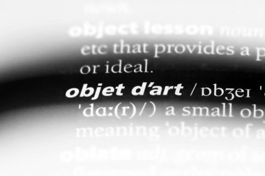 Sözlükteki objet d sanat sözcüğü. objet d sanat konsepti.