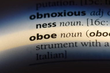 Obua Word'de bir sözlük. Obua kavramı.