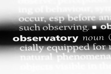 Gözlemevi Word'de bir sözlük. Gözlemevi kavramı.