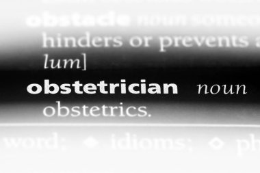 Sözlükte kadın doğum sözcüğü. kadın doğum konsepti.