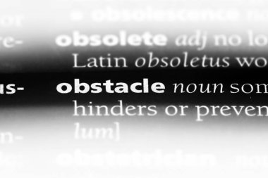 bir sözlüğü'ndeki engel sözcüğü. engel kavramı.