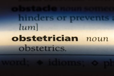 Sözlükte kadın doğum sözcüğü. kadın doğum konsepti.