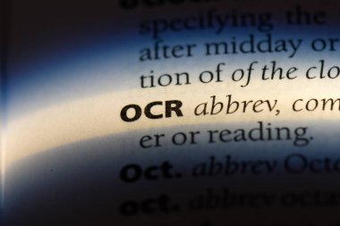 OCR Word'de bir sözlük. OCR kavramı.