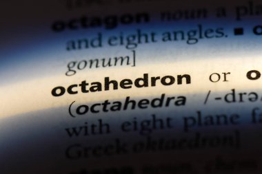 bir sözlüğü'ndeki octahedron sözcüğü. octahedron kavramı.
