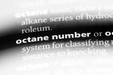 oktan sayısı Word'de bir sözlük. oktan sayısı kavramı.