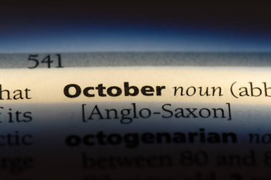 Ekim Word'de bir sözlük. Ekim kavramı.